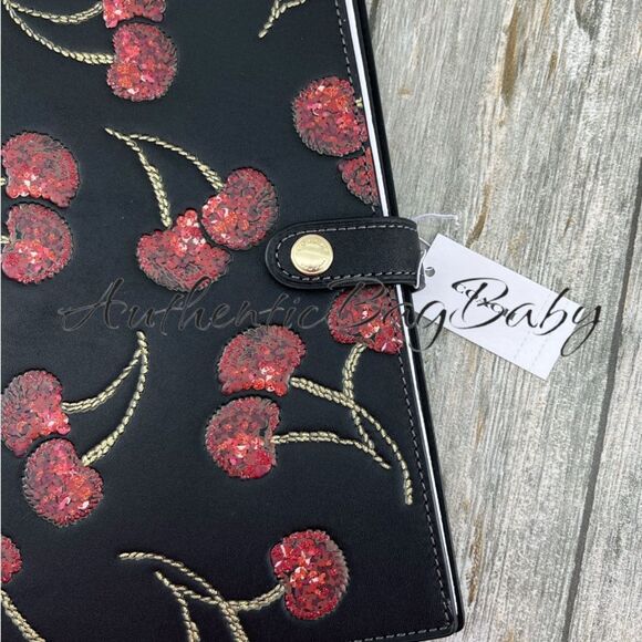 Authentic Coach Black Cherry Notebook Limited Bag Purse - Picture 4 of 8